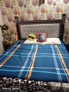 Double Poshish Bed with spring Mattress