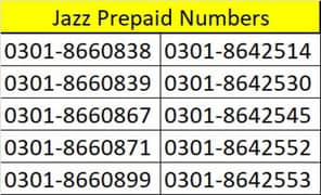 Jazz Prepaid New Numbers Available For Sales