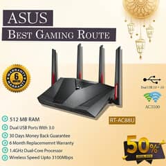 ASUS RT-AC88U Gaming Router | Dual-Band Gigabit WiFi AC3100 (Box Pack)