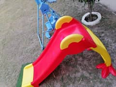 slide and swings