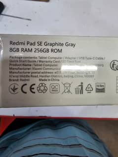 Redmi Pad SE (8GB-256GB) - Pin Packed
