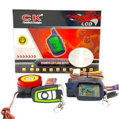 CK Two 2 Way LCD Motorcycle Alarm System Remote Control Urgent Selling