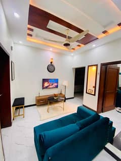 Fully Furnished 2 Bed Room Flat TV Lounge Kitchen Available For Rent In Bahria Town Lahore