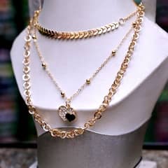 New Treand 3 In 1 Women Indian Gold Chain