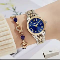 New Watch with bracelet for female (Poshi Brand)