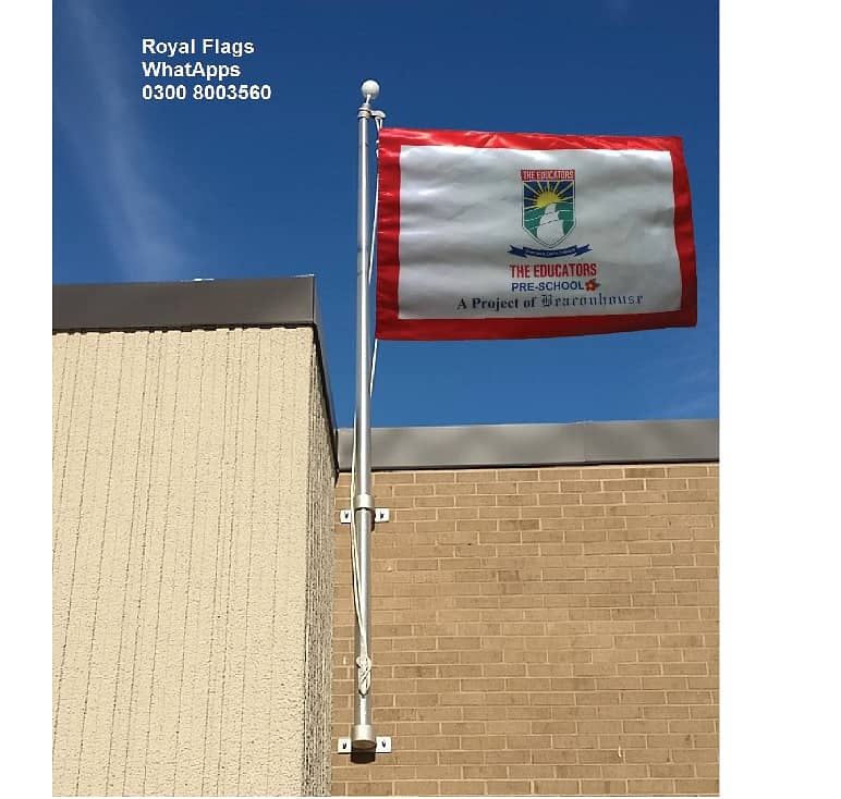 School flag Outdoor Flag , Table Flag , Indoor Flag with golden pole 3