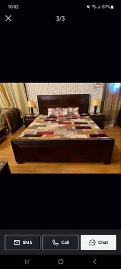 Beautiful bed set slightly used side table dressing without mattress