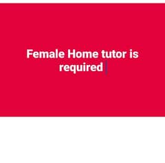 female tutor required for class nursery and two 0