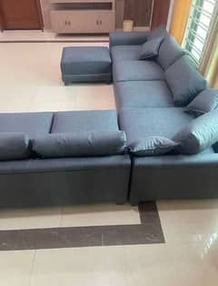 Leather L Shape Comforter Sofa