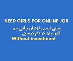 Without investment Online Job for Girls Only