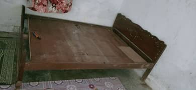 wooden duble bed
