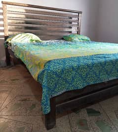 Iron Double King Bed With Mattress