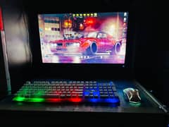 Hp gaming computer with lcd 24 inch with all acccres
