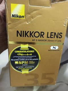 Nikon 35mm 1.4G for sale in Karachi