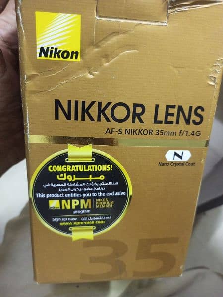 Nikon 35mm 1.4G for sale in Karachi 0