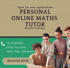 Maths online tutor available  for all classes , O/A levels ,Edexcel