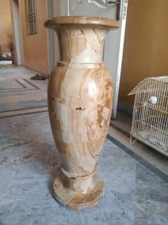 Real Marble (Burma Teak) Large Flower Vase L