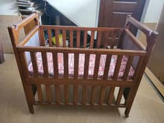 wooden baby cart
