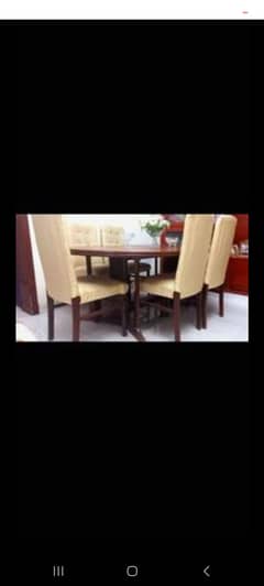 6 Seat Solid Wood Dining Table