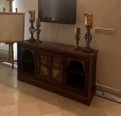 Painted Solid Wood TV Cabinet