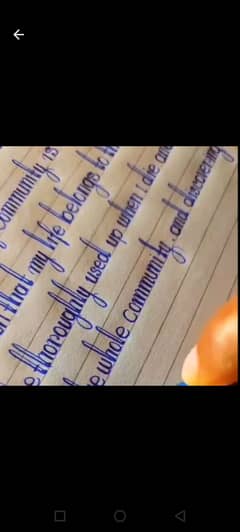 handwriting job of assignments