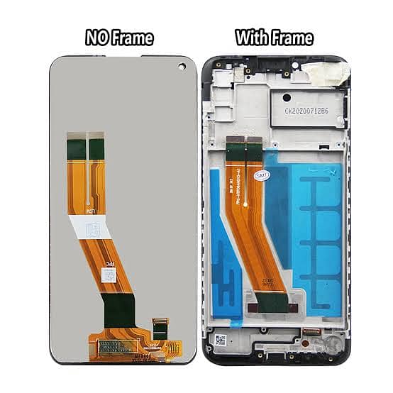 Samsung A11 orignal panel with frame 1