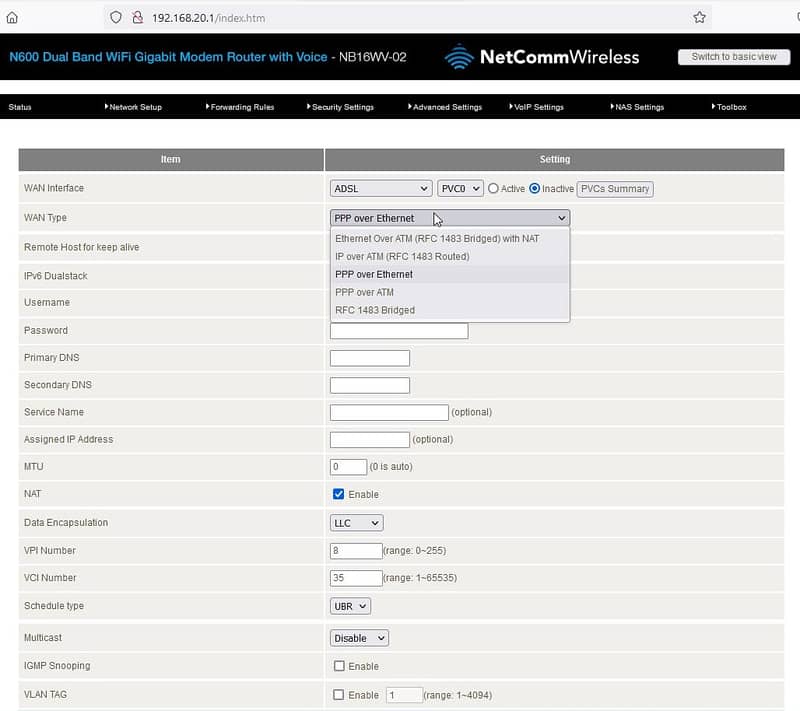 netcomm wifi router n600 11