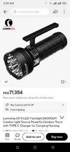 flashlight flash light torch led powerful high lumintop rechargeable