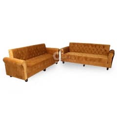 pair of 2 sofa Welwet Stuff also Cumbed