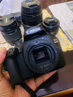 Canon 4000D with 18-55mm/75-300mm/50mm