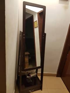 long mirror with storage
