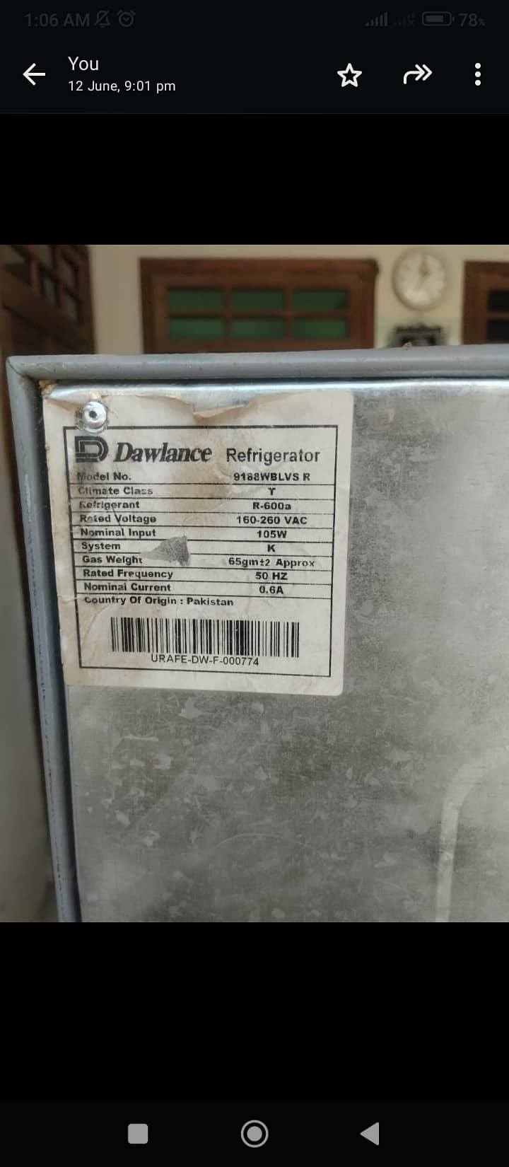 Dawlance Large size refrigerator 1