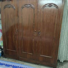 Sheesham wood 3 door almari cupboard with locks reasonable demand