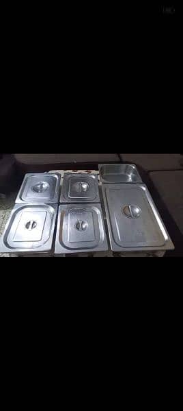 steel  counter with dishes 3
