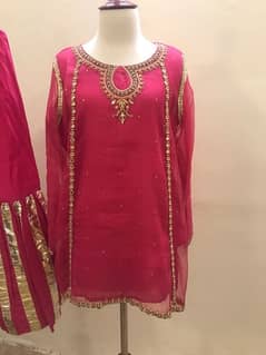 Hot Pink Sharara Dress