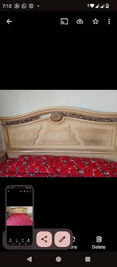 bed with dressing table