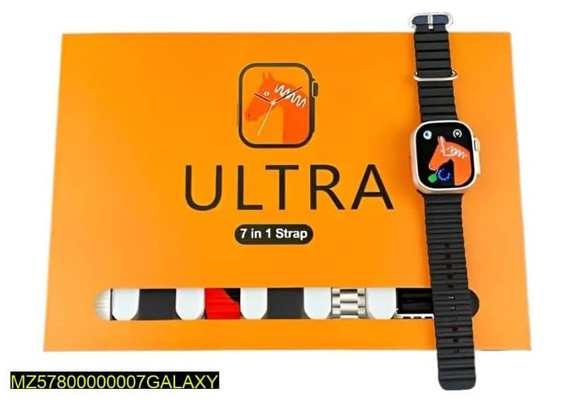 7 in 1 ultra smart watch with 7 straps and charger 1