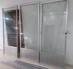 Clinic Glass Partition with Aluminium Base