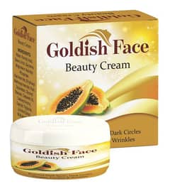 Goldish face beauty cream and soap