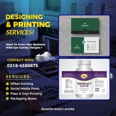 Graphic Designing & Printing Services Available In All Over Lahore