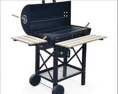 BBQ charcoal Grill wooden Top black