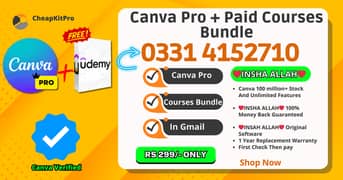 Canva Pro Lifetime + FREE Paid Course web graphic logo digital theme