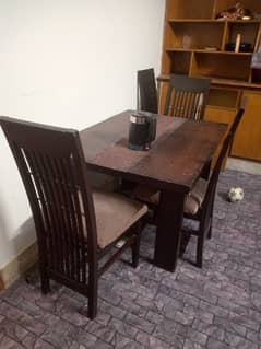 4 seater dining pure wood table chairs