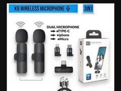 K9 Wireless Vlogging Rechargeable Microphone
