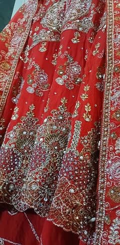 Wedding Dress/ Bridal Dress/Barat Dress/Pure Red Rajisthani Lehnga