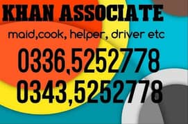 khan associates  cook maid driver helper etc
