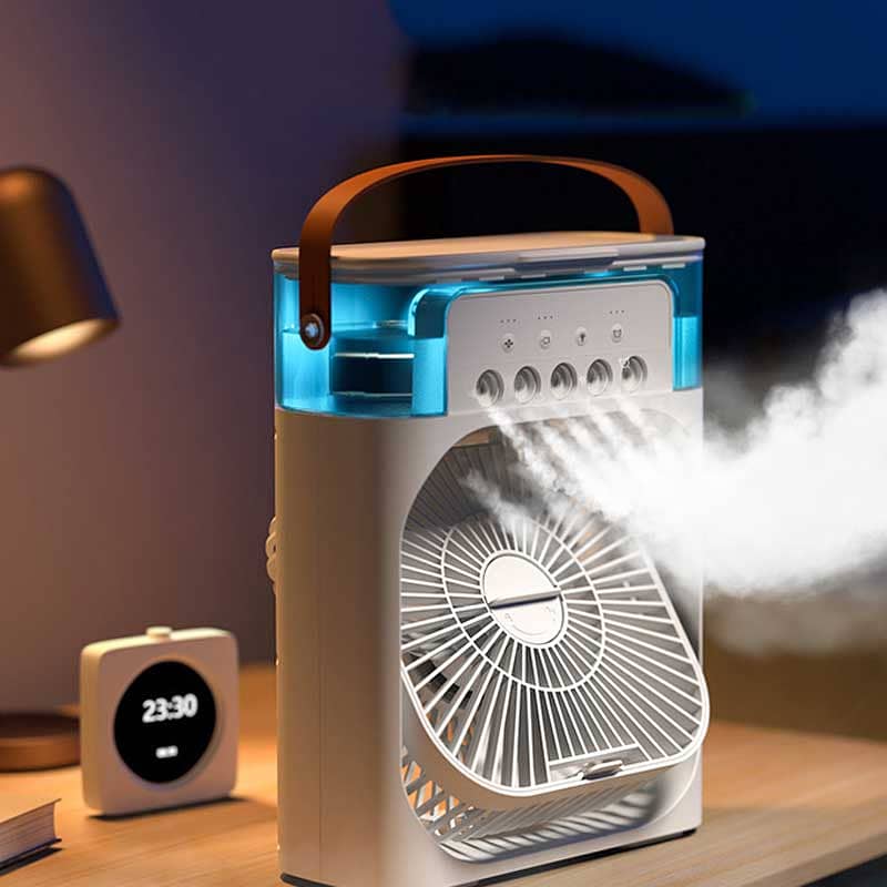 Ice Water Cooling Fan 3 Gear Wind Adjustment 7 Ambient Light 0