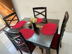 Interwood inspired 4 chairs dining table for sale