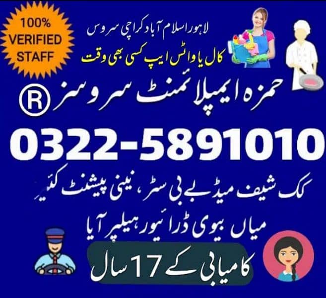 Maids Cook Pakistani Chinese Fast food Helper Chef Driver Nanny Couple 0