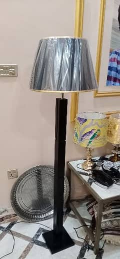standing wooden lamp